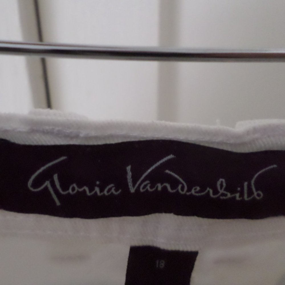Gloria Vanderbilt Amanda White Stretch Denim Jeans Sz 18 - Picture 4 of 4